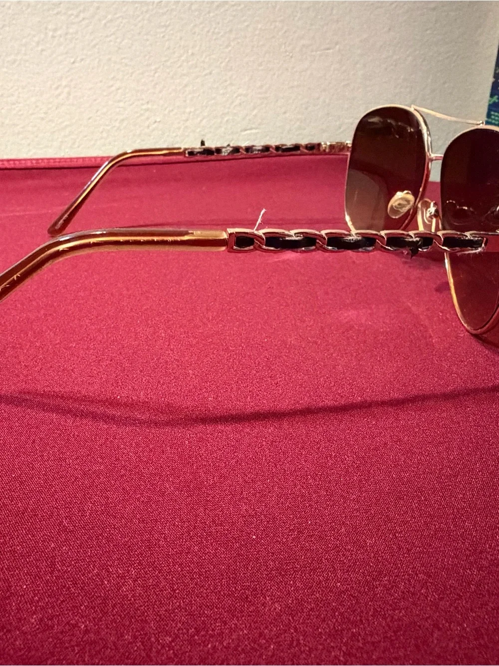 Ray-Ban Gold Frame Sunglasses with Brown Lenses